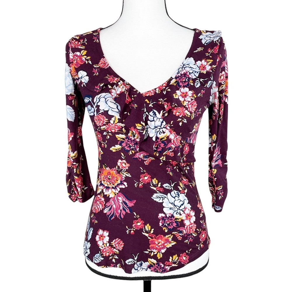 Almost Famous Purple Floral Top